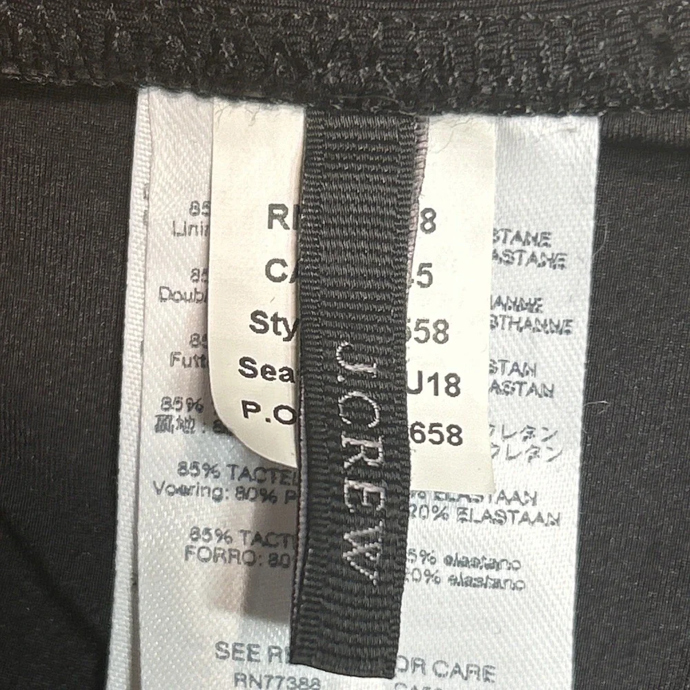 J Crew Black Underwire One Piece Swimsuit‎ Style J3558 Size 2
